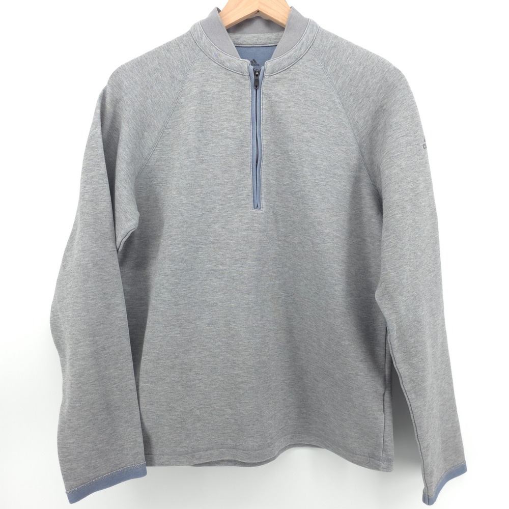Adidas Mens 1/4 Zip Pullover Small Grey Performance Athleisure‎ Sweater